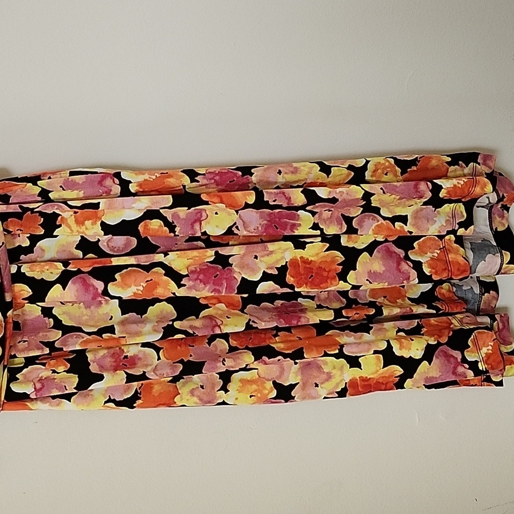J Jason Wu Knit Printed Floral Wrap Dress Blackpink Orange  Floral Size XL - Picture 16 of 16